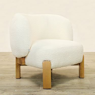 Furniture-Nara - Bouclé Armchair Lounge Chair-Bloomr