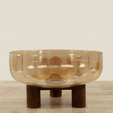 Glass Decor-Bowl with base-Bloomr