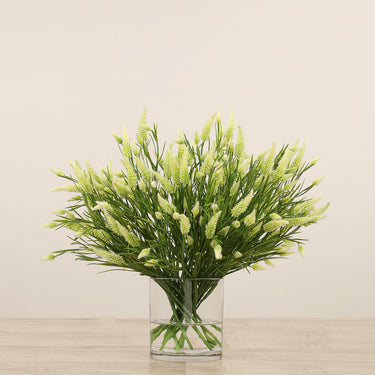Floral Arrangement-Trifolium Angustifolium Arrangement in Glass Vase-Bloomr