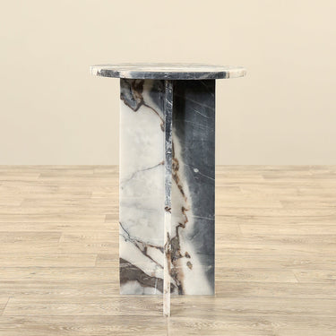 Furniture-Sabino Marble Side Table-Bloomr