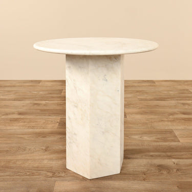Furniture-Florence Marble Side Table-Bloomr