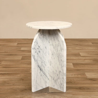 Furniture-Fosa Marble Side Table-Bloomr