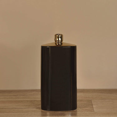Accessories-Ceramic Black & Gold Vase-Bloomr