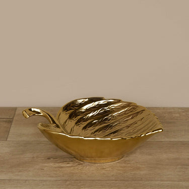 Accessories-Ceramic Gold Leaf Plate-Bloomr