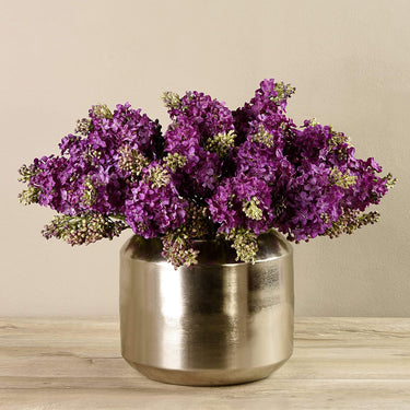 Floral Arrangement-Artificial Hybrid Arrangement in Silver Vase-Bloomr