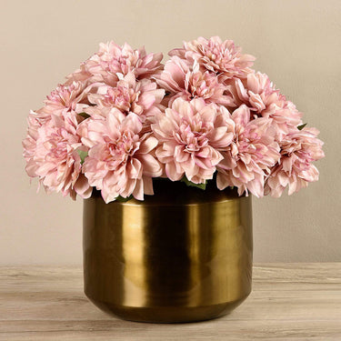 Floral Arrangement-Artificial Dahlia in Copper Vase-Bloomr