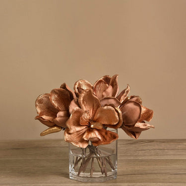 Flowers-Velvet Magnolia in Glass Vase-Bloomr