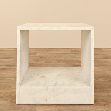 Furniture-Beatrice Marble Side Table-Bloomr
