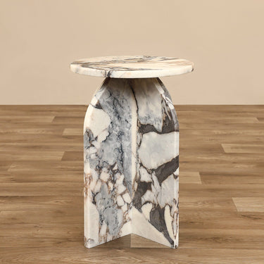 Furniture-Fosa Marble Side Table-Bloomr