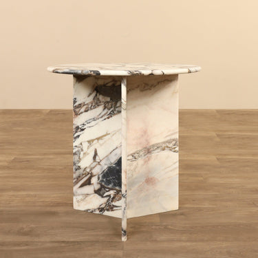 Furniture-Leo Marble Side Table-Bloomr