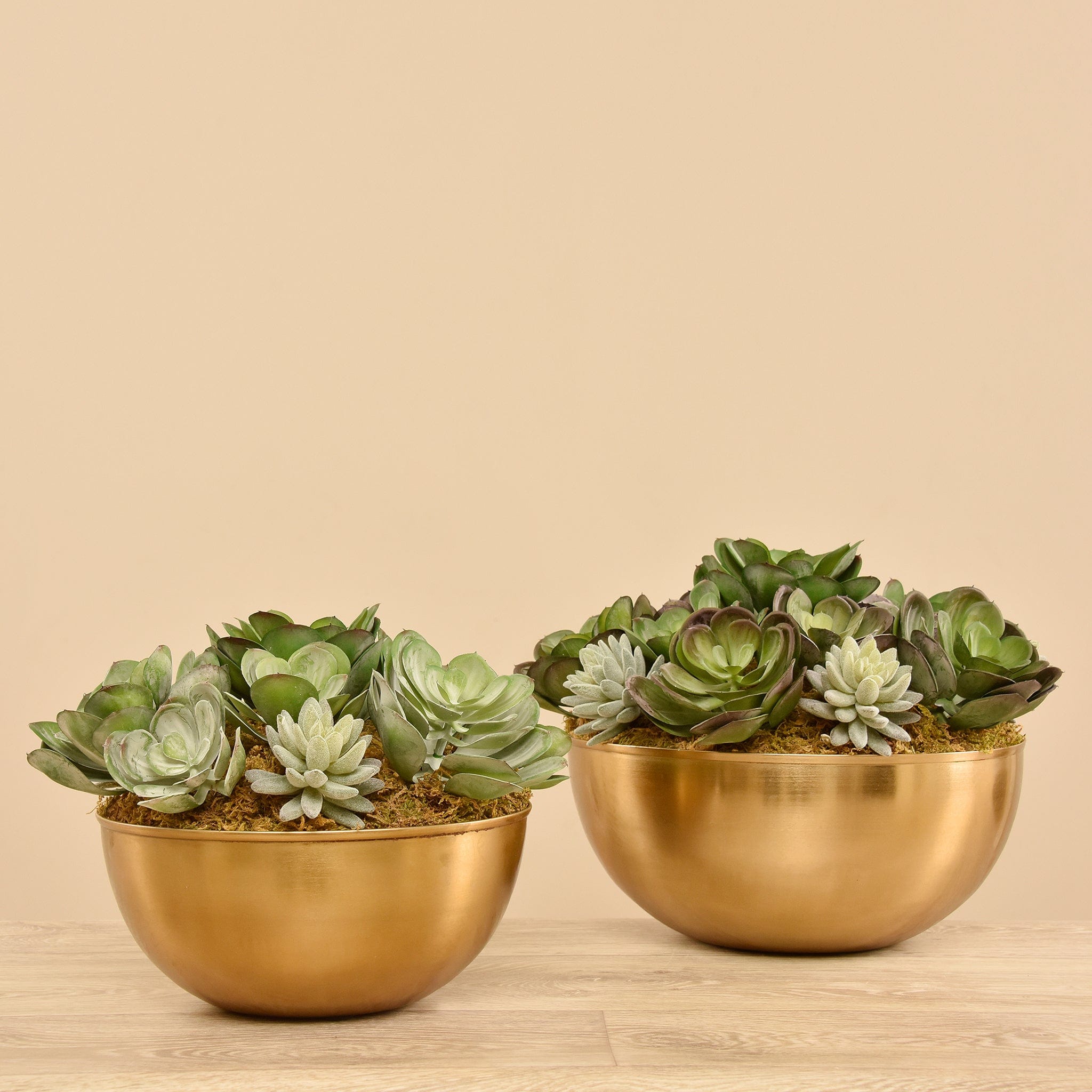 fake succulents in gold pots Artificial Succulent Arrangement – Bloomr