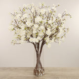Artificial Cherry Blossom in Glass Vase