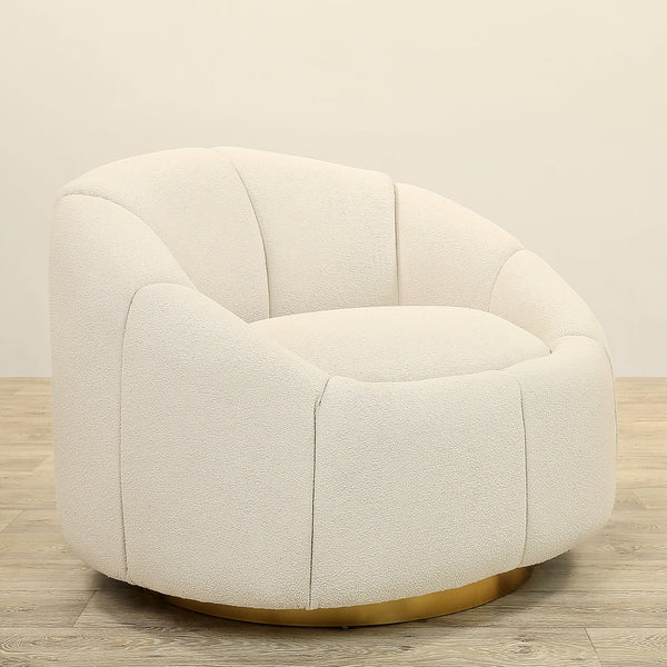 Santa - Bouclé<br>Swivel Armchair Lounge Chair