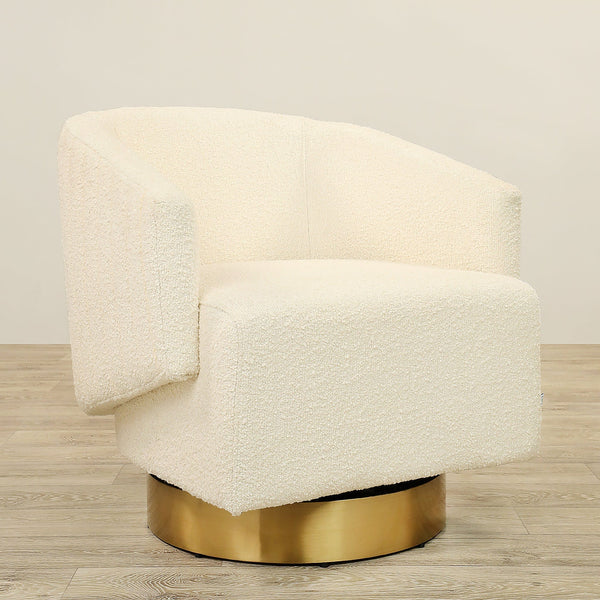 Olean - Bouclé <br> Swivel Armchair Lounge Chair