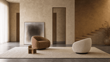 Lounge chairs in a styled living room — collection lifestyle example