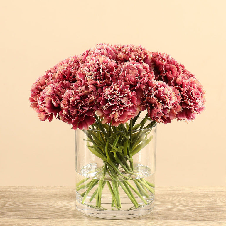 2 sizes Carnation Arrangement in Glass Vase