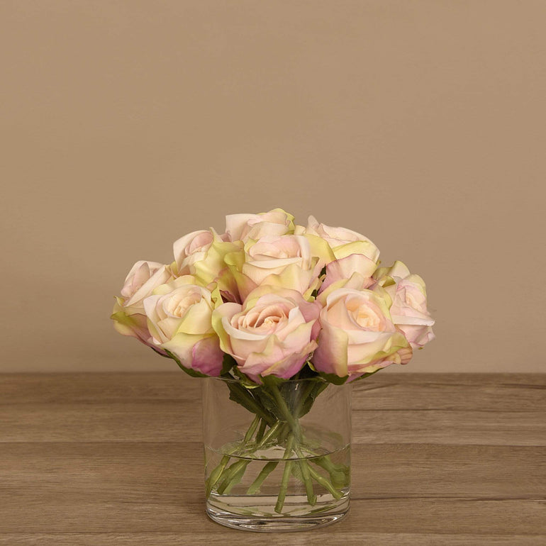 3 sizes Rose Arrangement in Glass Vase