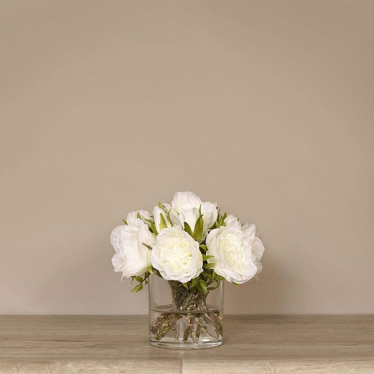 3 sizes Artificial Rose Arrangement in Glass Vase