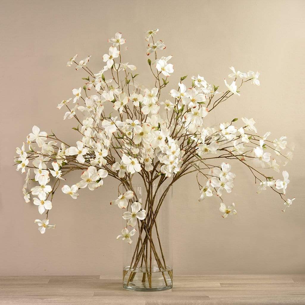Artificial Dogwood Arrangement In Glass Vase Bloomr artificial-dogwood-arrangement-in-glass-vase-bloomr