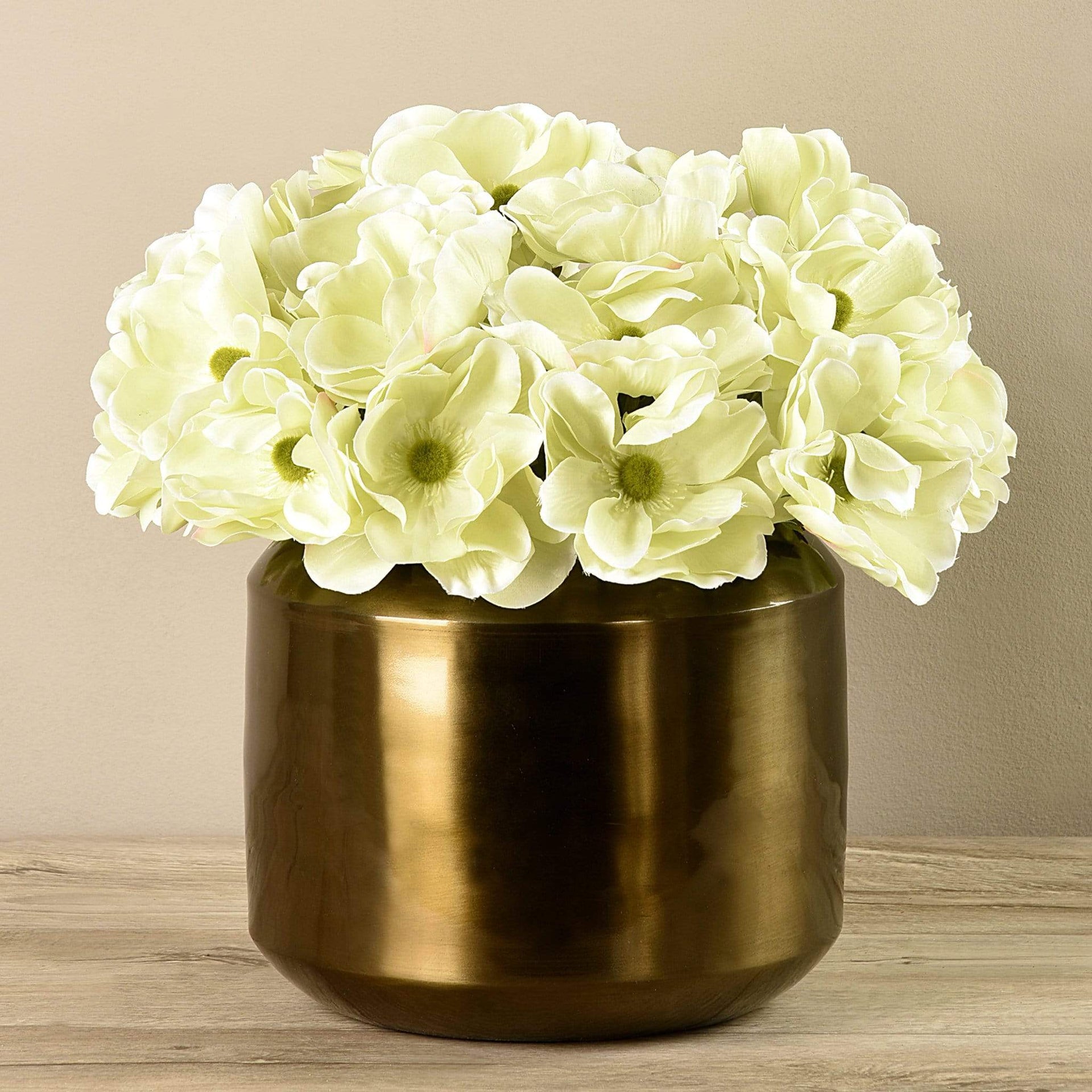 artificial plant in copper pot Artificial Anemone in Copper Vase – Bloomr