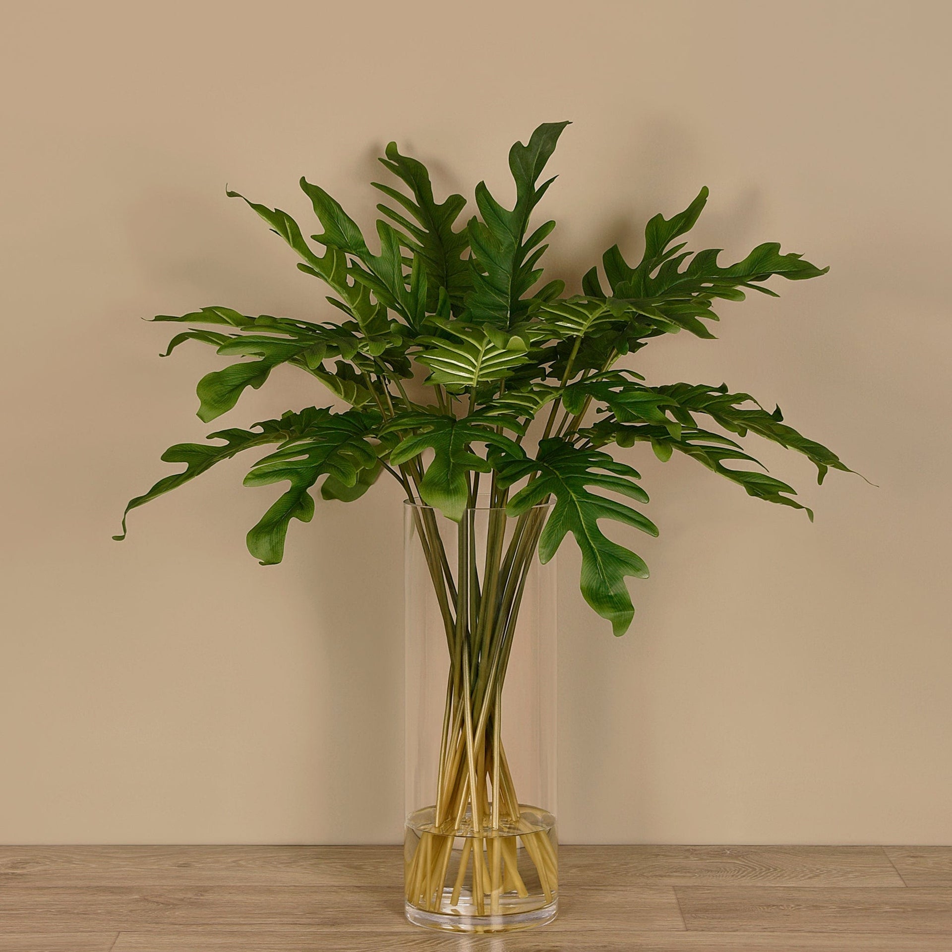 Philodendron Arrangement in Glass Vase – Bloomr
